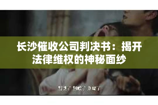 长沙催收公司判决书：揭开法律维权的神秘面纱