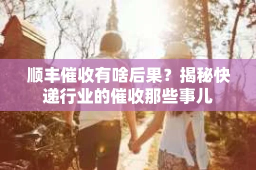 顺丰催收有啥后果？揭秘快递行业的催收那些事儿