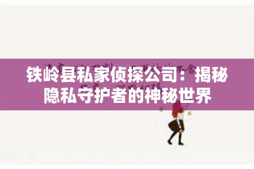 铁岭县私家侦探公司：揭秘隐私守护者的神秘世界