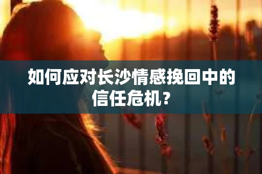 如何应对长沙情感挽回中的信任危机？